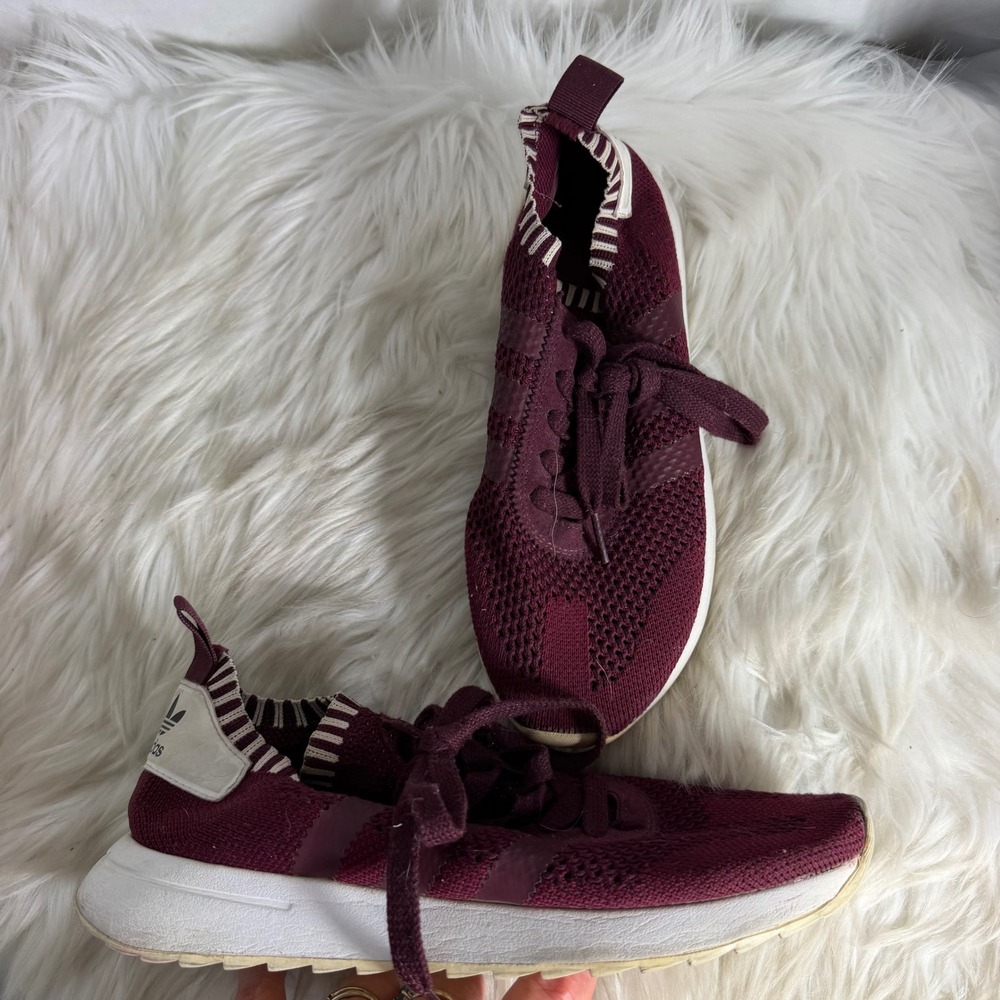 Adidas Flashback Primeknit Maroon Burgundy Sneakers BY2795 Womens 7